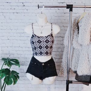 Black Denim Jean Distressed Ripped Shorts